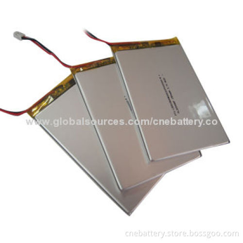 Li-polymer Battery, 3.7V, 3,600mAh 1S1P PL496670 Cell with PCM and 10K NTC, Wires
